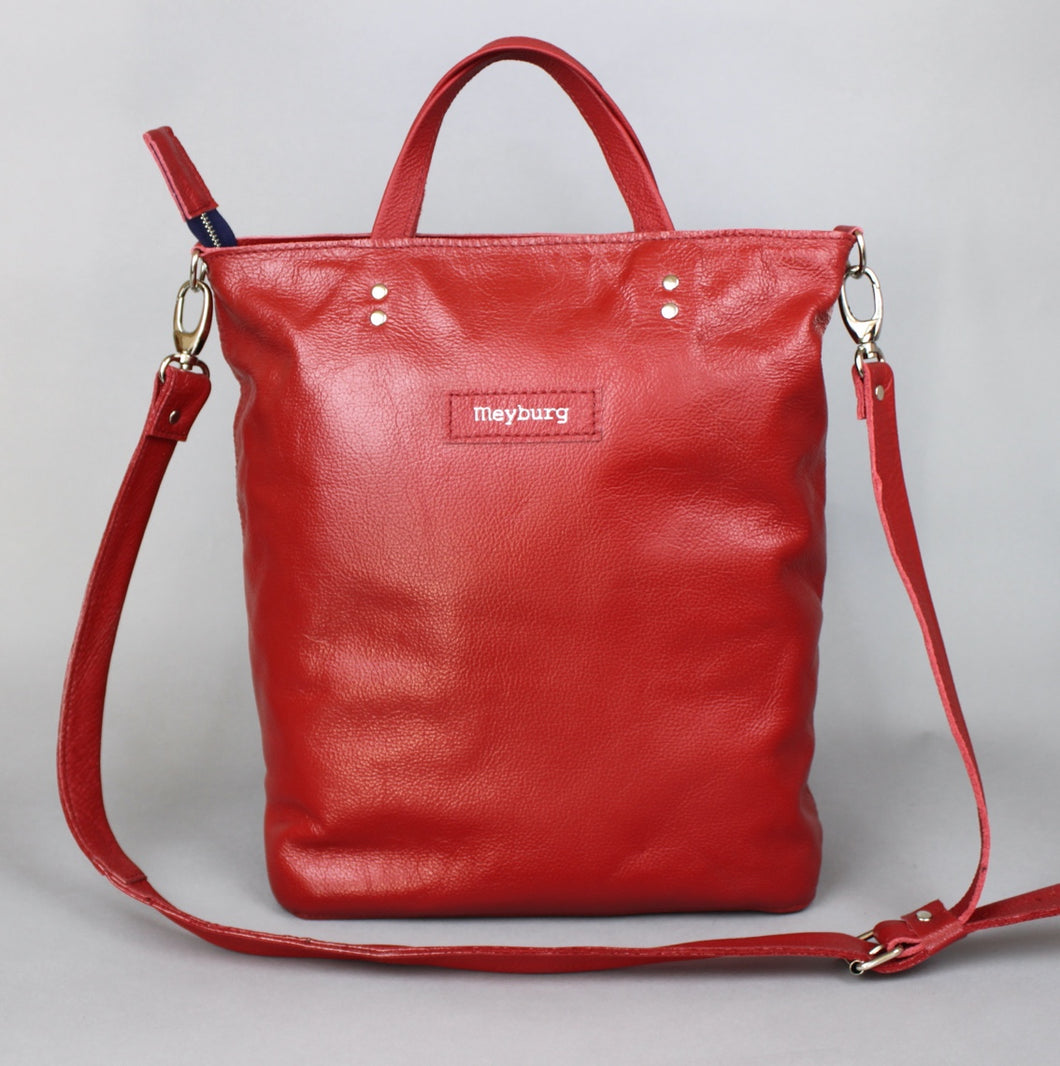 Einkaufstasche mit Reißverschluss - rot – meyburg