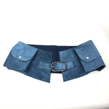 Lade das Bild in den Galerie-Viewer, Gürtel mit Taschen - Größe M/L,  blau
