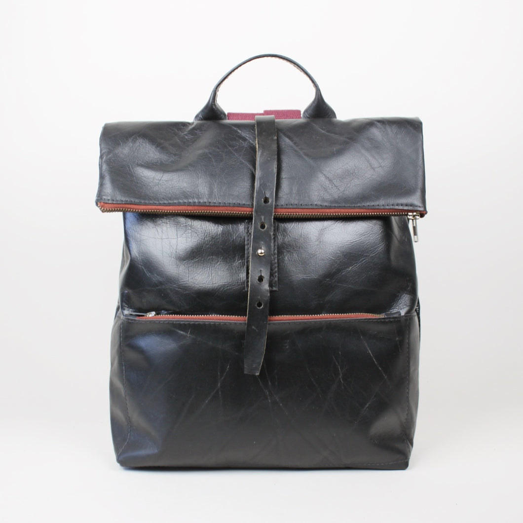 Rolltop Rucksack M - Schwarz