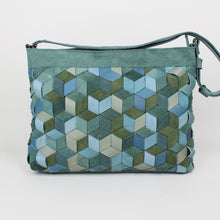 Lade das Bild in den Galerie-Viewer, Handtasche geflochten - Grün / Türkis
