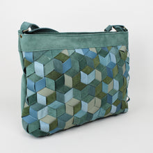 Lade das Bild in den Galerie-Viewer, Handtasche geflochten - Grün / Türkis

