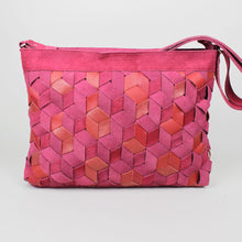 Lade das Bild in den Galerie-Viewer, Handtasche geflochten - Pink / Rot
