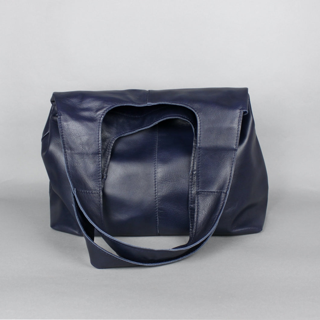 Großer Slouchy Bag - blau