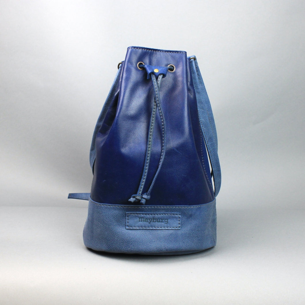 Kleiner Bucketbag Rucksack - blau